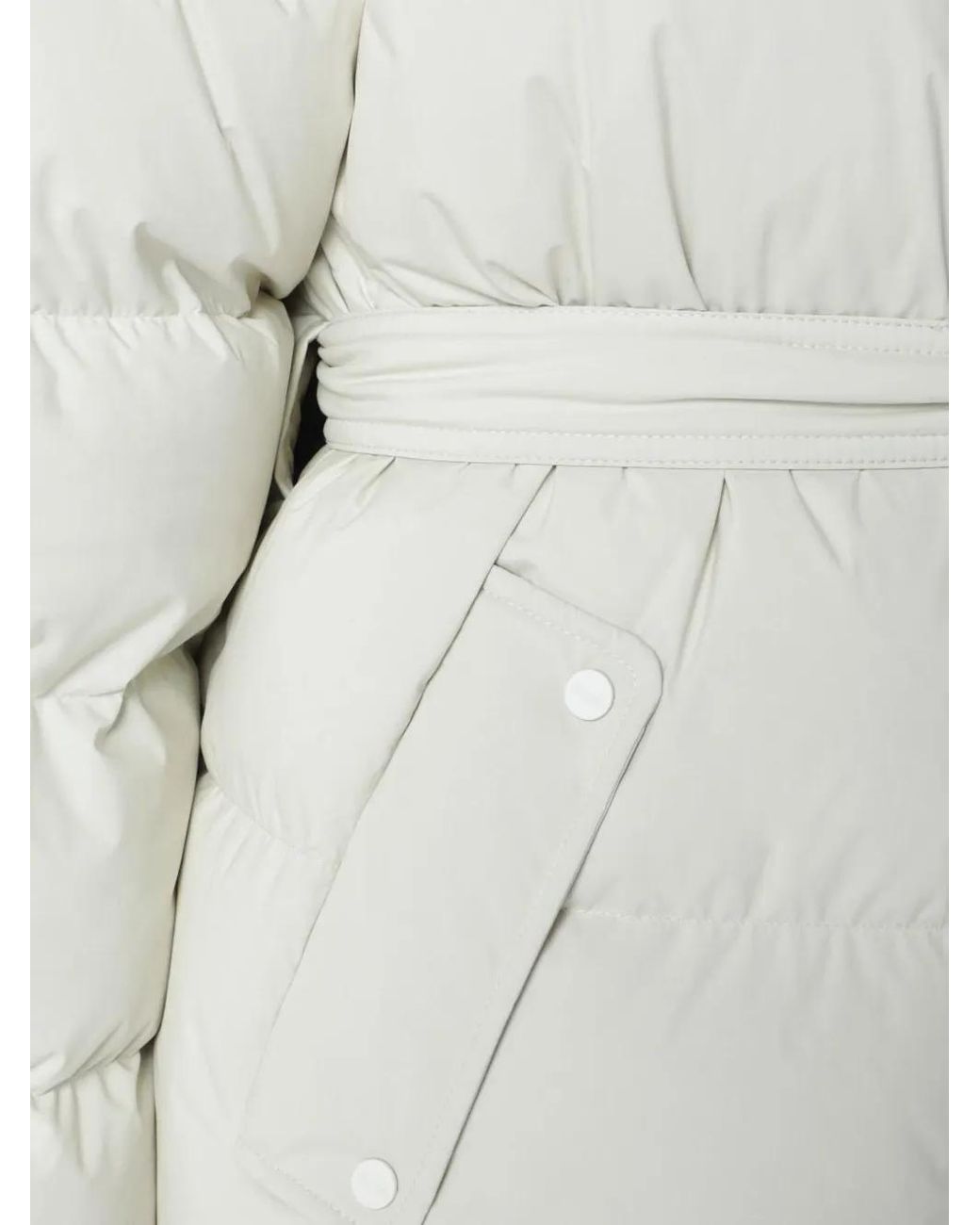 Herno White Belted Puffer Jacket
