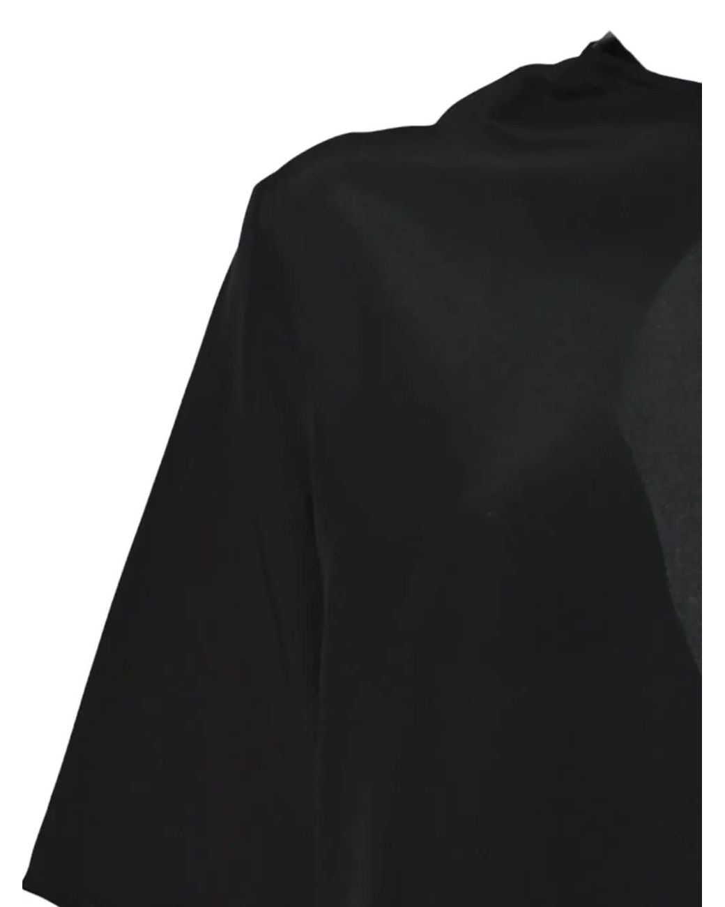 Covert Black Open-Back Blouse