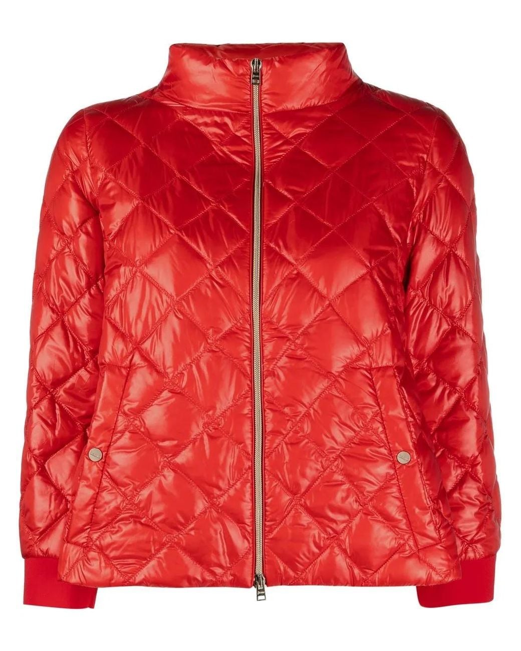Herno Red Ultralight Diamond-Quilted Down Jacket