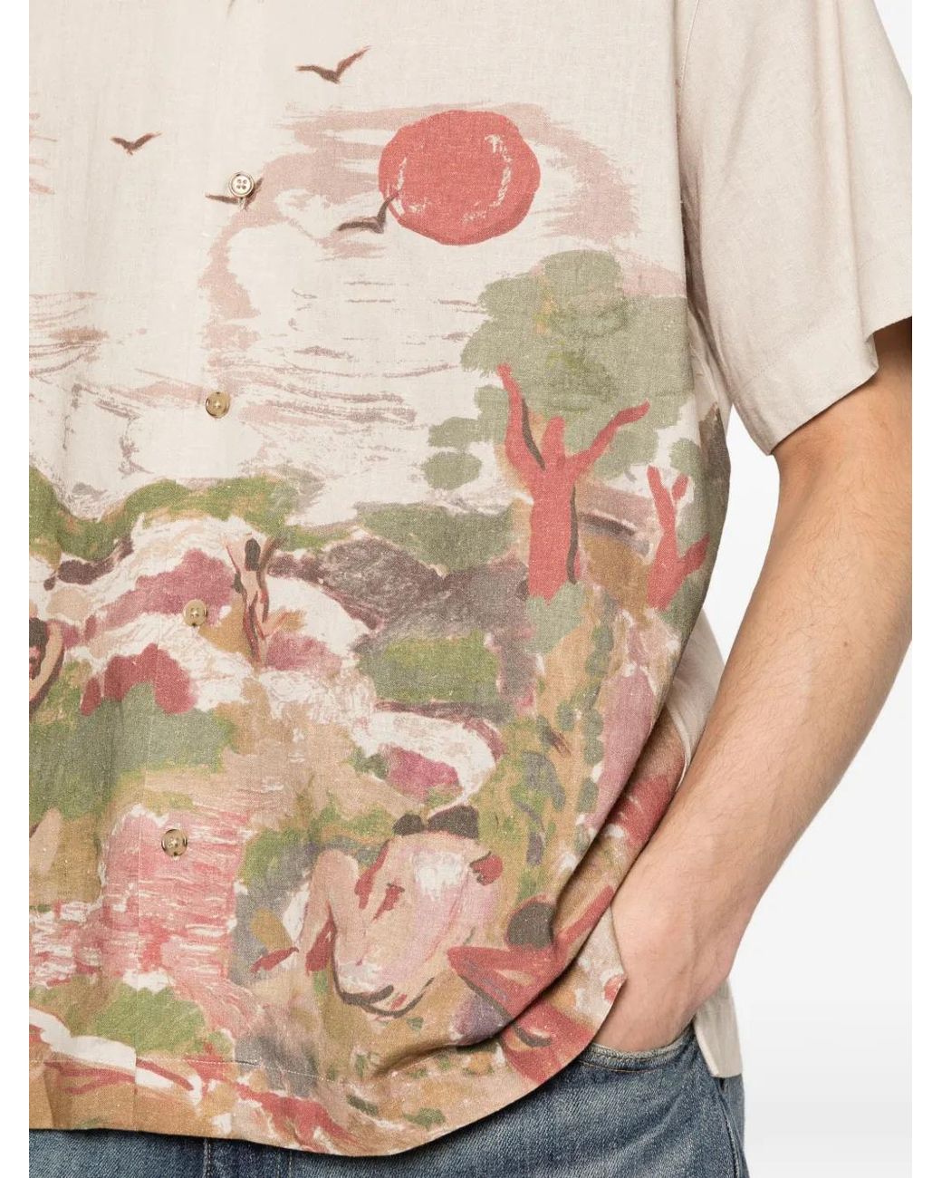 Carne Bollente White Printed Shirt for men