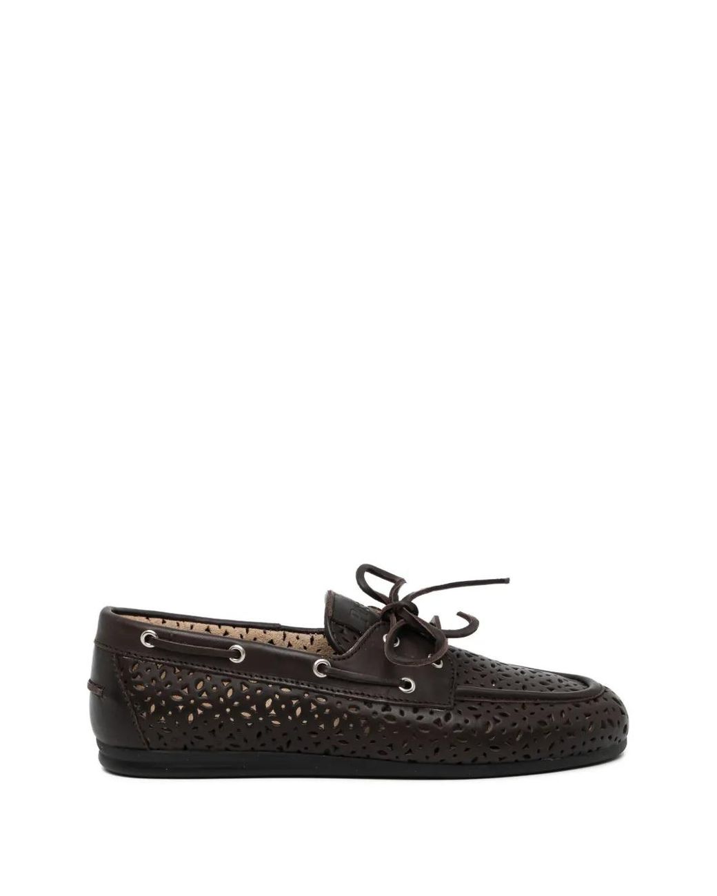 POSA White Perforated Loafers