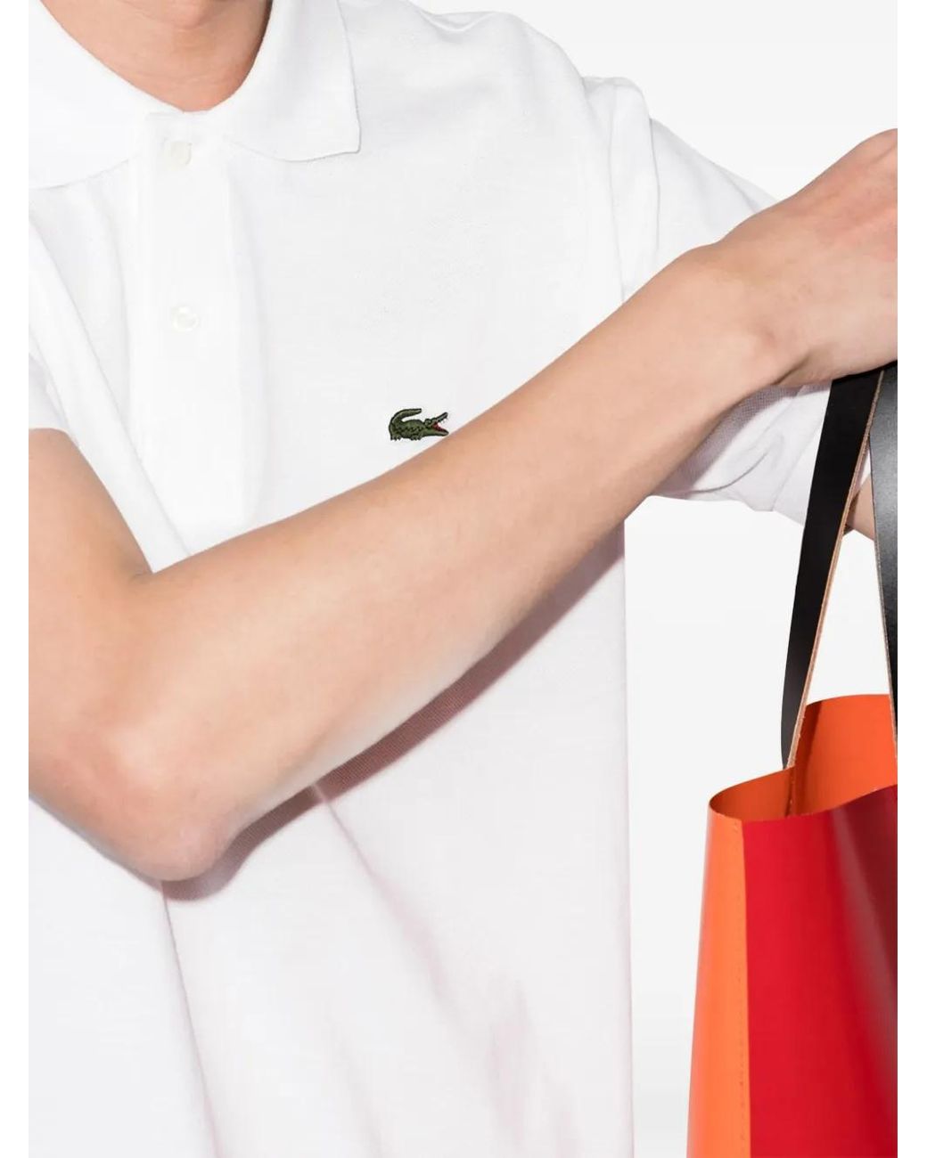 Lacoste White L.12.12 Piqué Cotton Polo Shirt for men