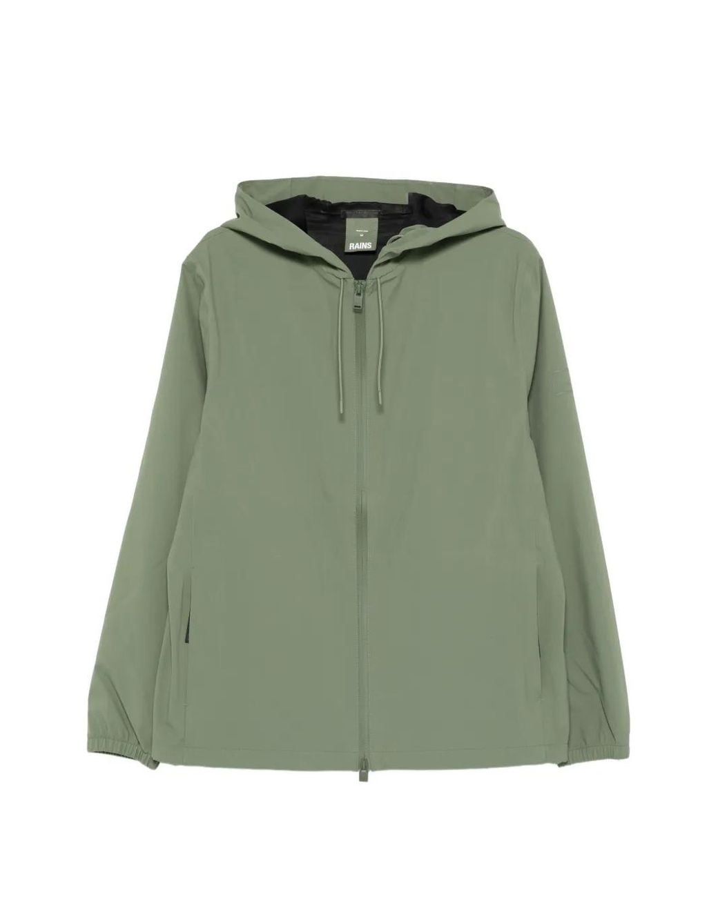Rains Green Suva Hooded Hardshell Jacket