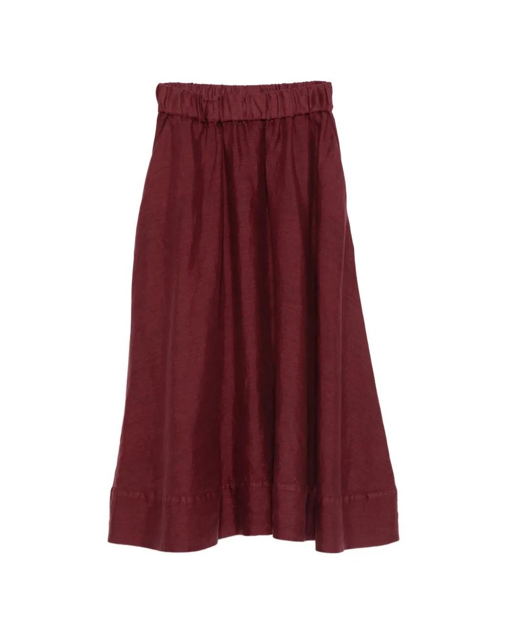 ROSSO35 Purple Elasticated Waist Midi Skirt