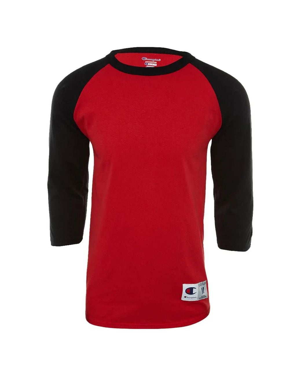 Champion Red Raglan-Sleeve T-Shirt for men