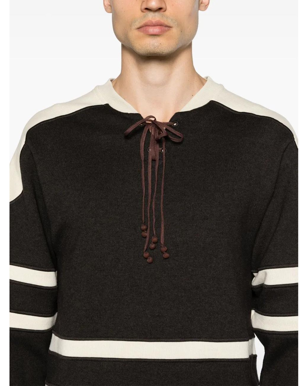 ウォームアップウェア Nike X bode sweat shirt Nike X Bode Lace-Up Sweatshirt in Black for Men | Lyst