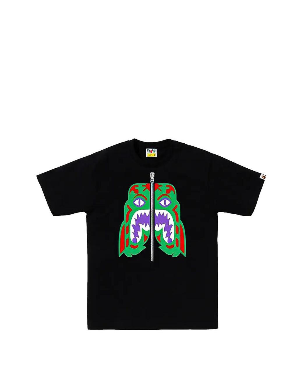 A Bathing Ape Black T-Shirt Color Camo Tiger for men