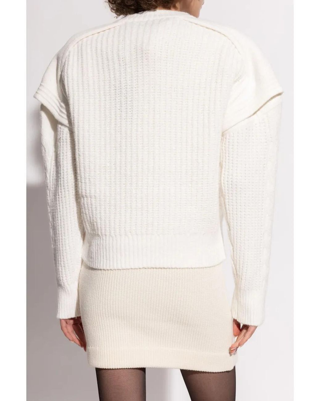 IRO White Cable-Knit Jumper