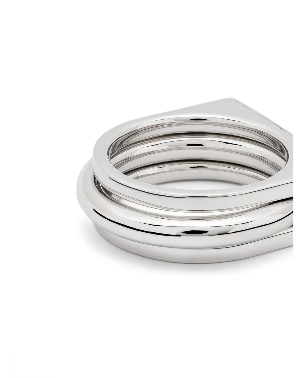 Tom Wood White Spinel Rings (Set Of Two)