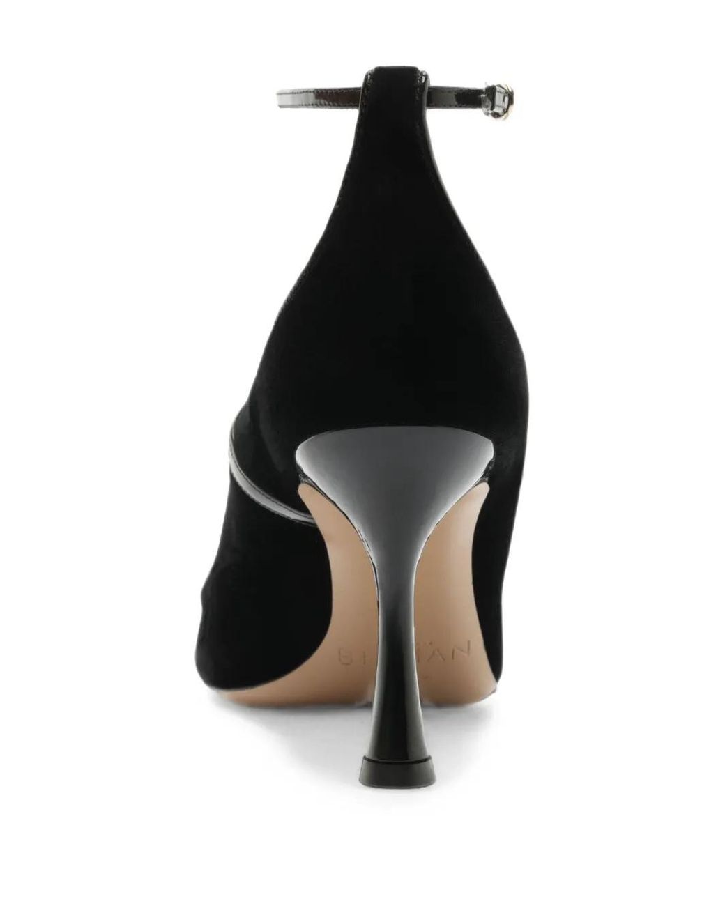 Alexandre Birman Black Tita Wave Patent-Leather-Trimmed Pumps