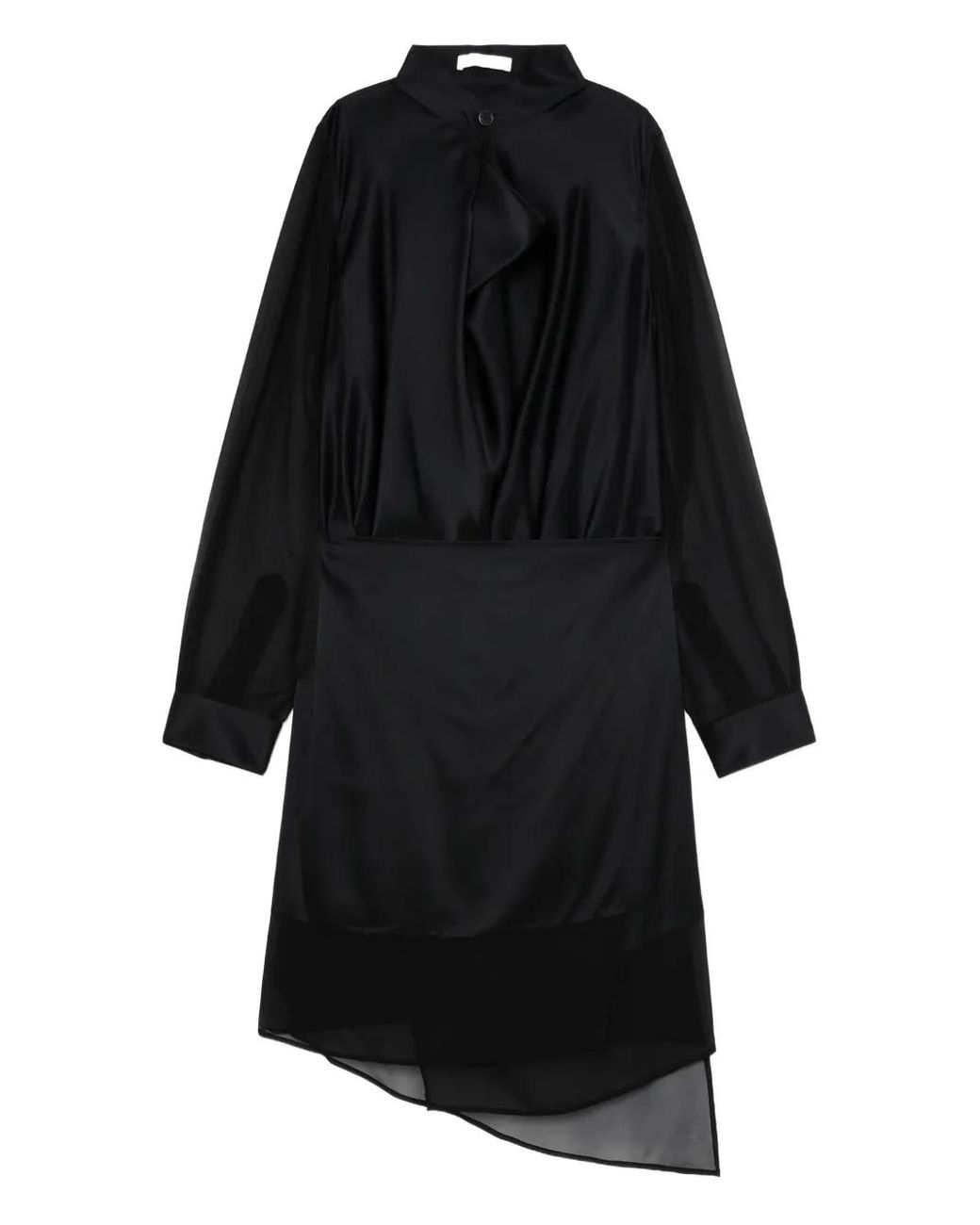 トップス HELMUT LANG Silk Sheer Asymmetric Tops HELMUT LANG Silk Sheer Asymmetric Tops