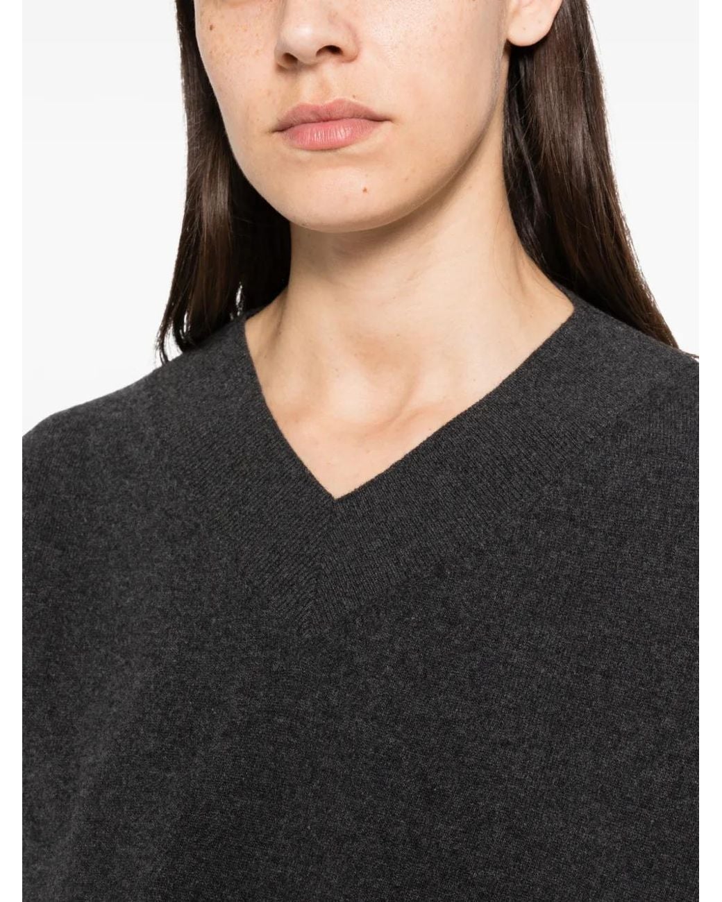 Agl Attilio Giusti Leombruni Black V-Neck Sweater