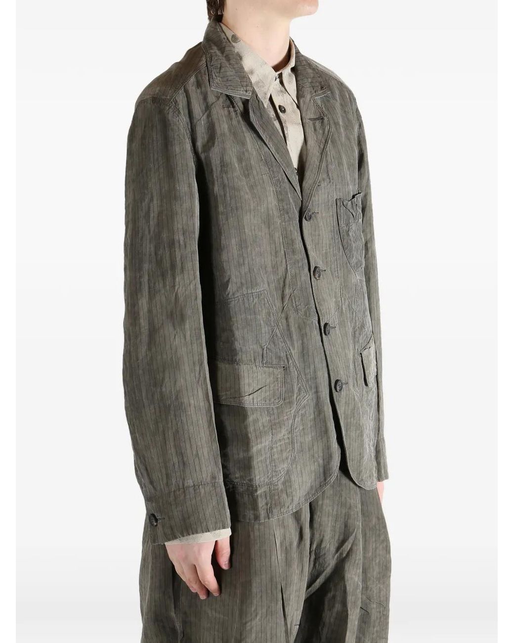 Ziggy Chen Green Patchwork Blazer for men