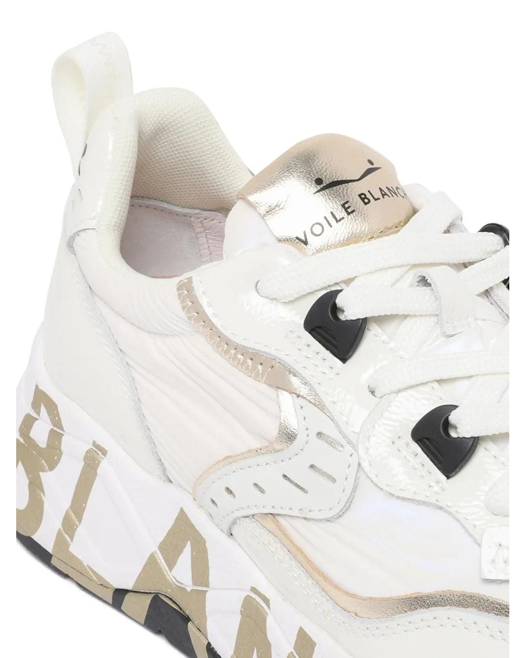 Voile Blanche White Logo-Print Sneakers