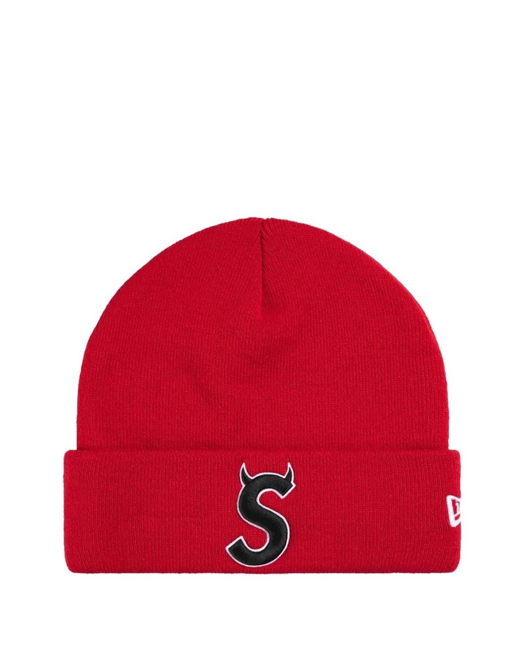 Supreme X New Era Logo-Embroidered Beanie Hat for men