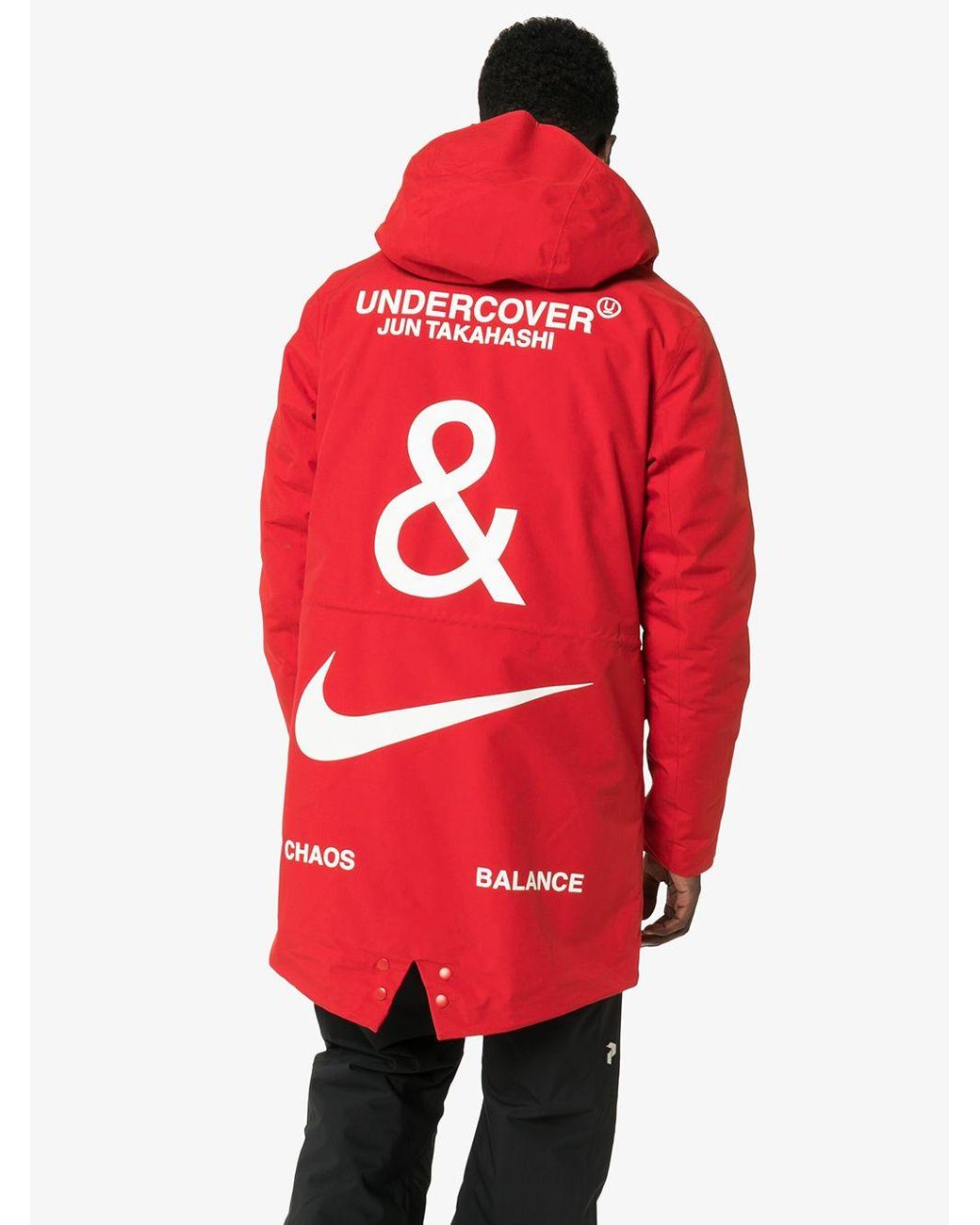 Nike X Undercover Fishtail Parka Coat in Red for Men | Lyst