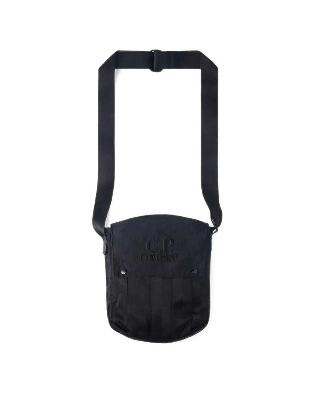 C P Company Black Sac Porté Épaule À Logo Brodé for men