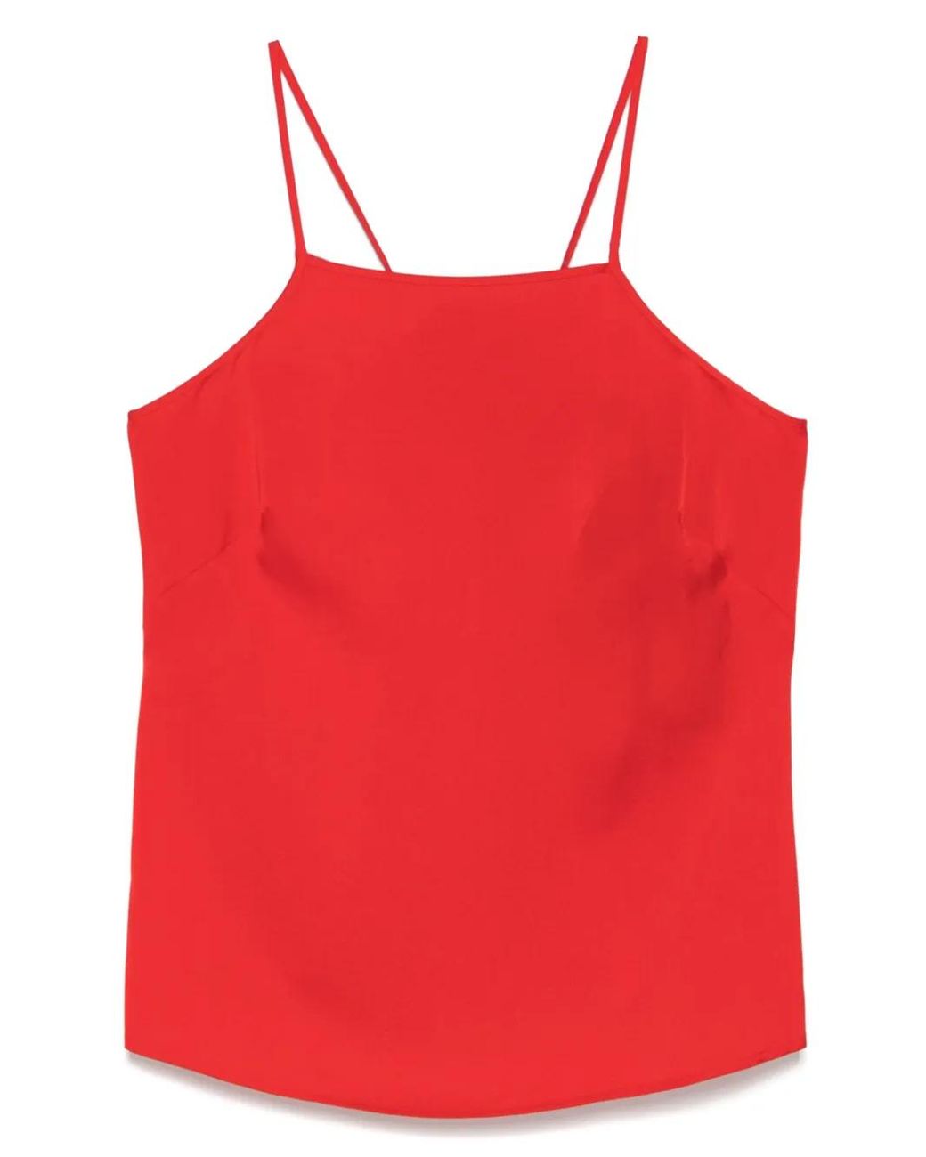 Twinset Red Square-Neck Tank Top