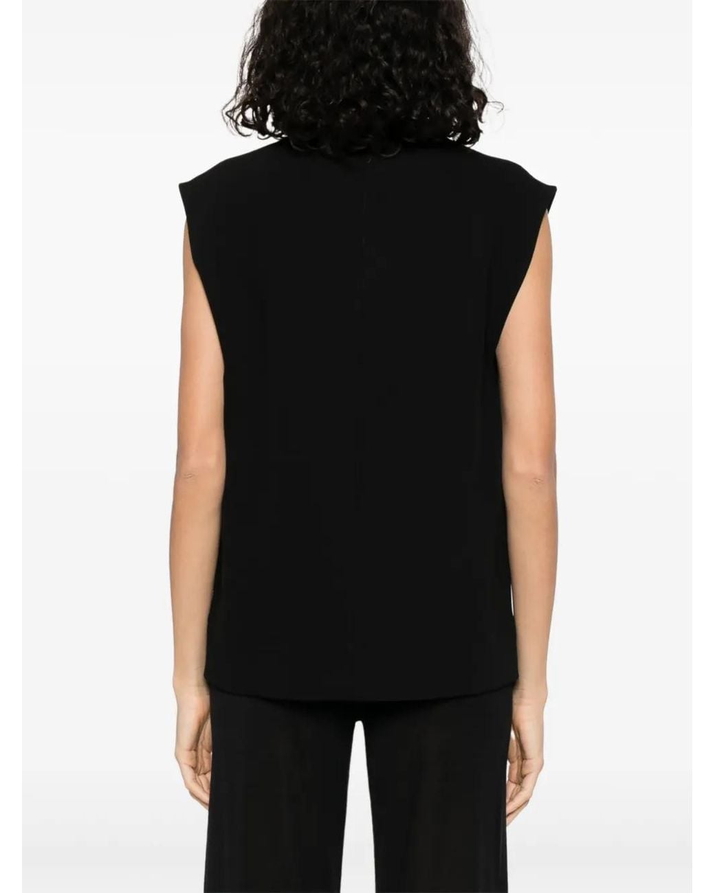 Totême Black High-Neck Blouse
