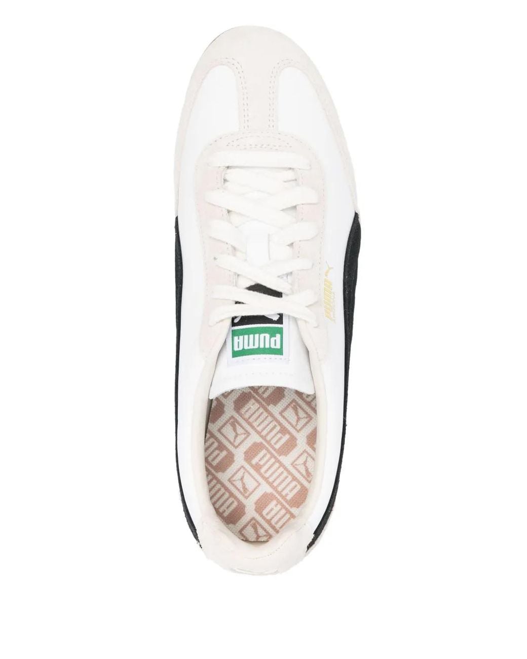 PUMA White Arizona Retro Lace-Up Sneakers