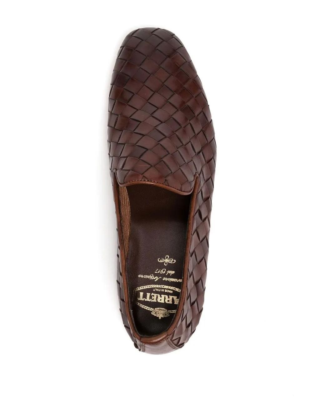 Neil Barrett Woven-Leather Loafers in Brown für Herren
