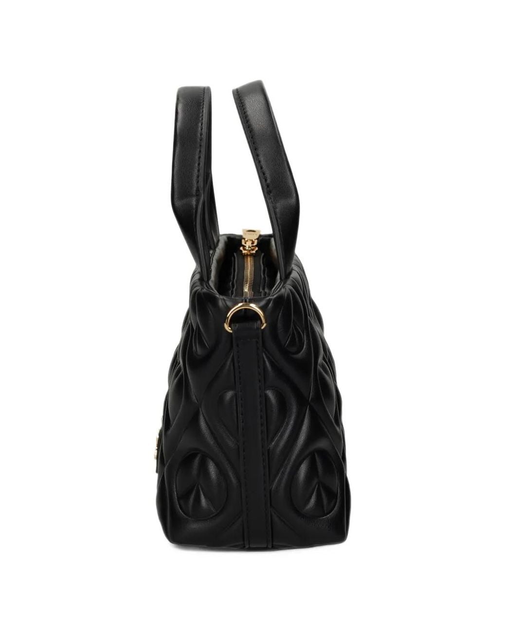 Love Moschino Black Heart-Quilted Tote Bag