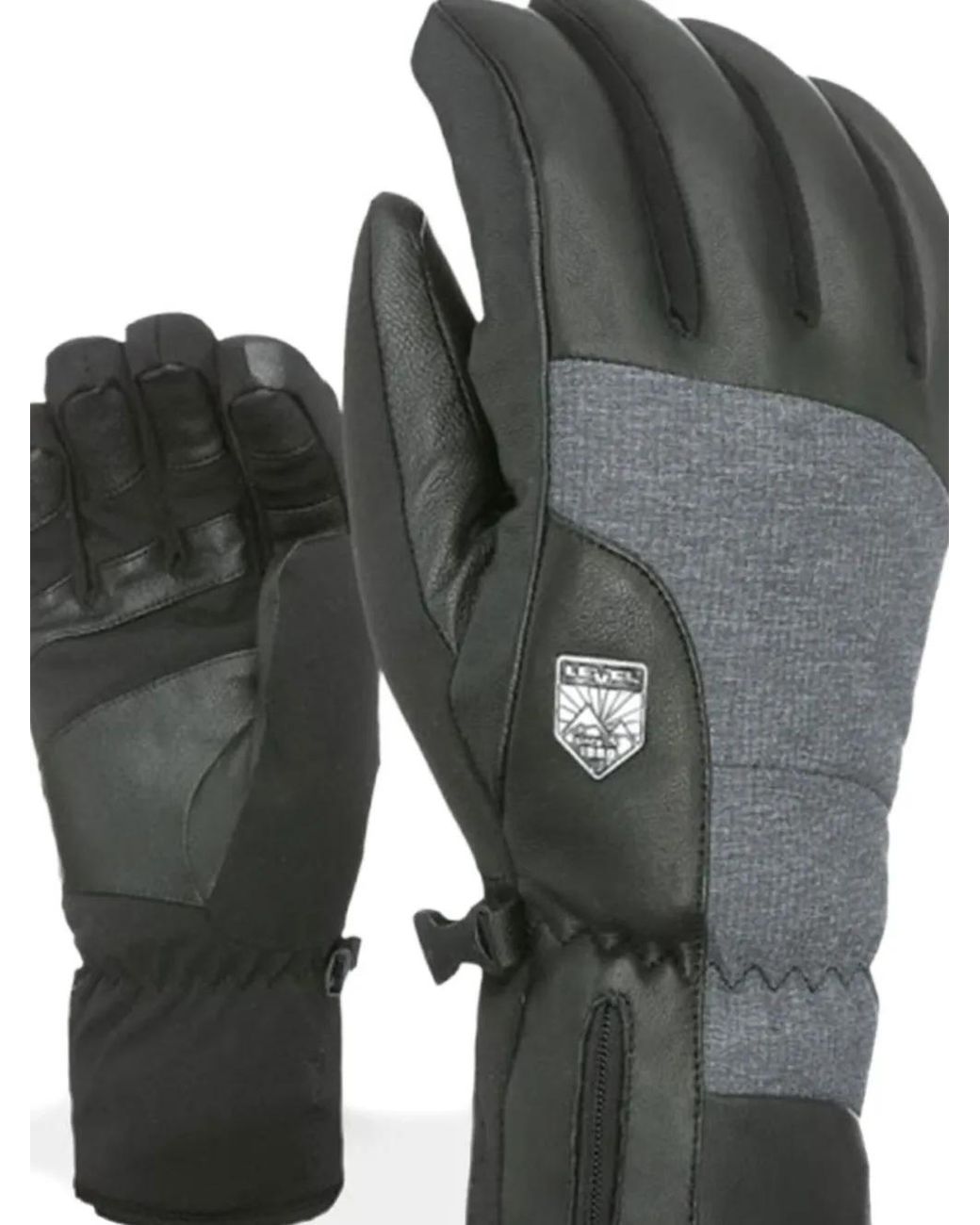 Level Gray Peneled Gloves