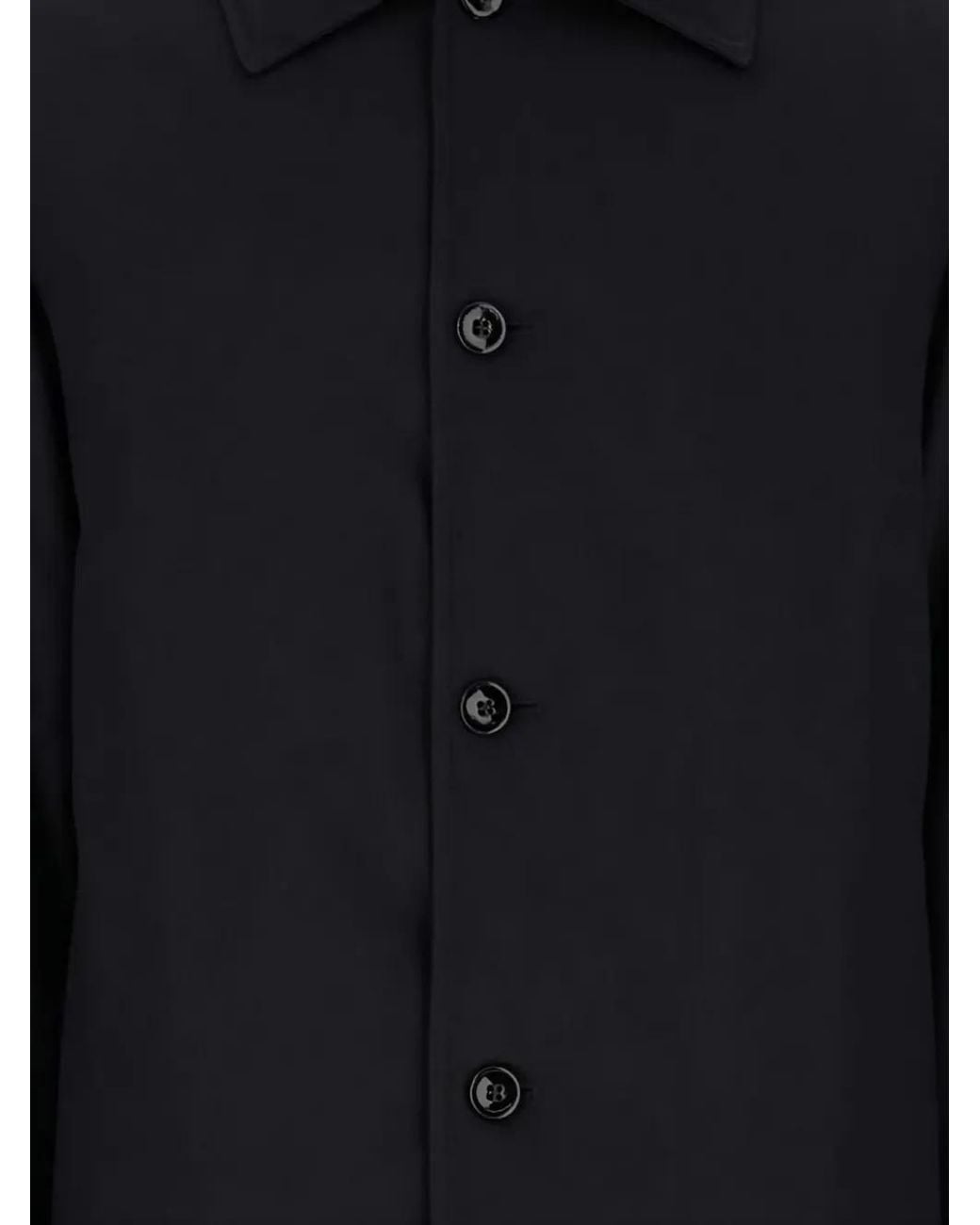 Jil Sander Black Button-Up Shirt Jacket for men