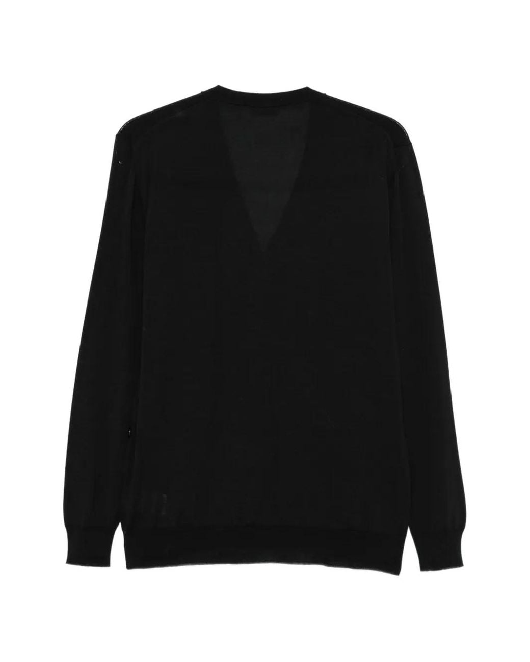 Mrz Black V-Neck Button-Up Cardigan
