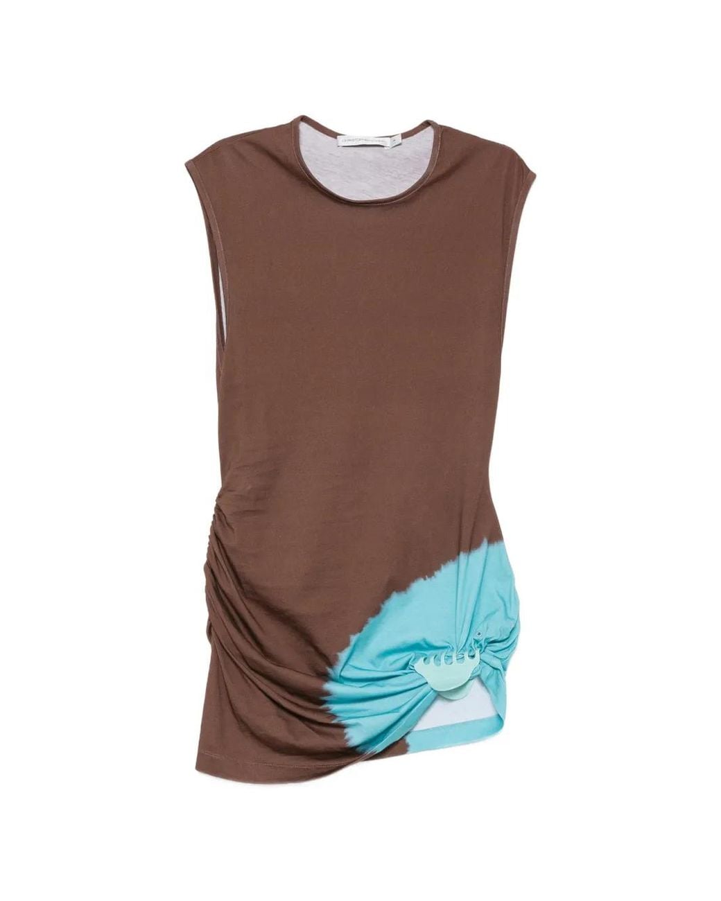 Christopher Esber Brown Crew Neck Sleveless Mini Dress