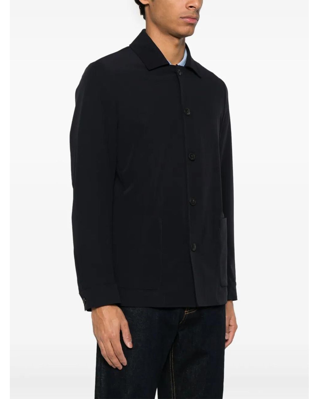 Fedeli Black Shirt Jacket for men