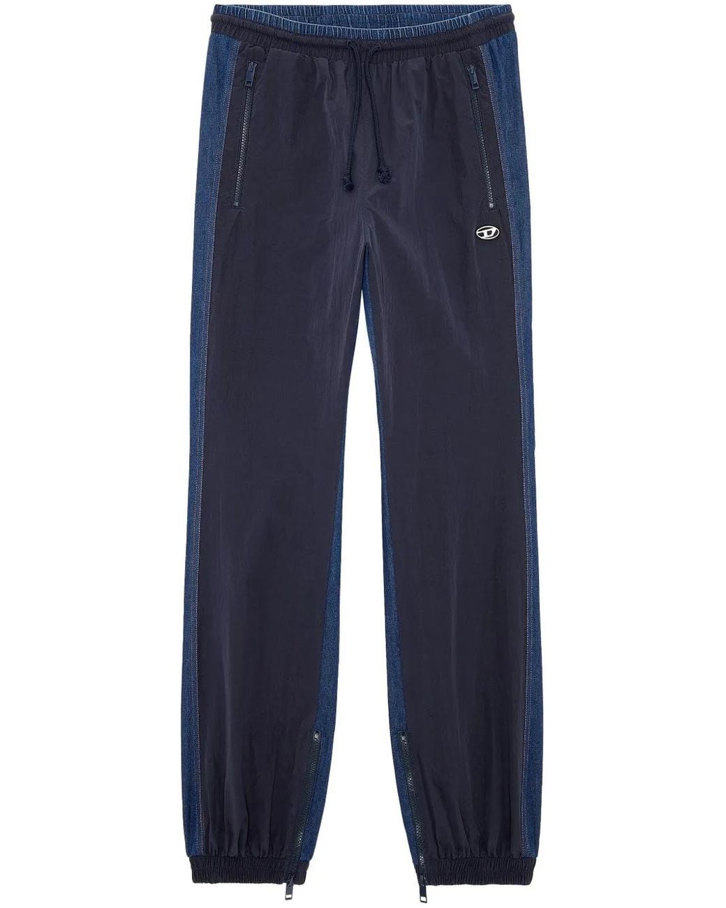 DIESEL Blue P-Bright Logo-Appliqué Track Pants for men