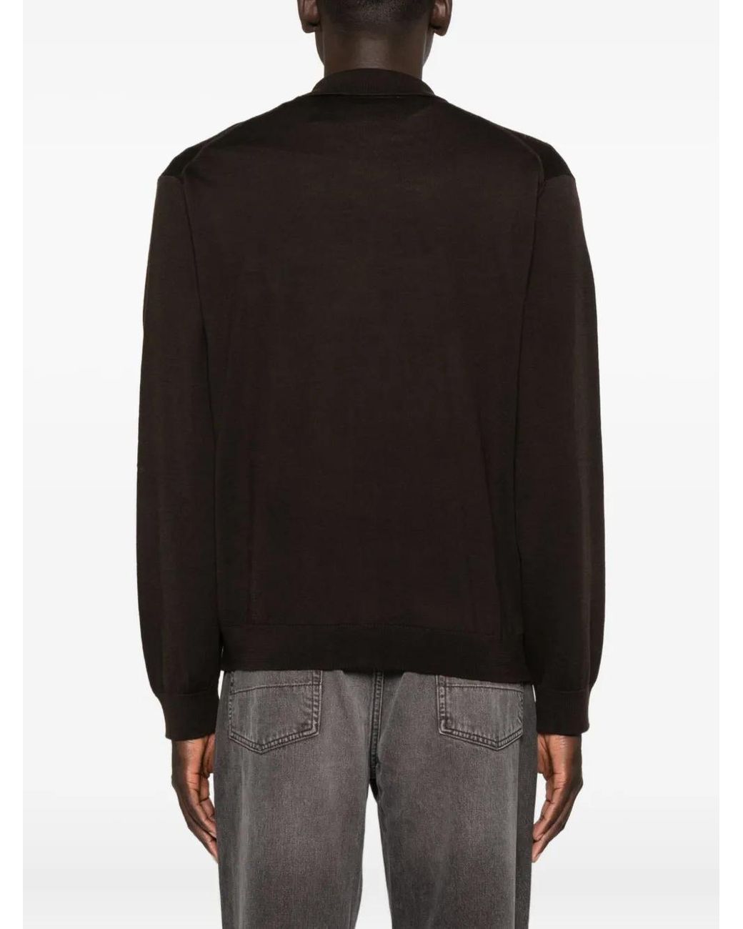 Our Legacy Black Evening Knit Polo for men