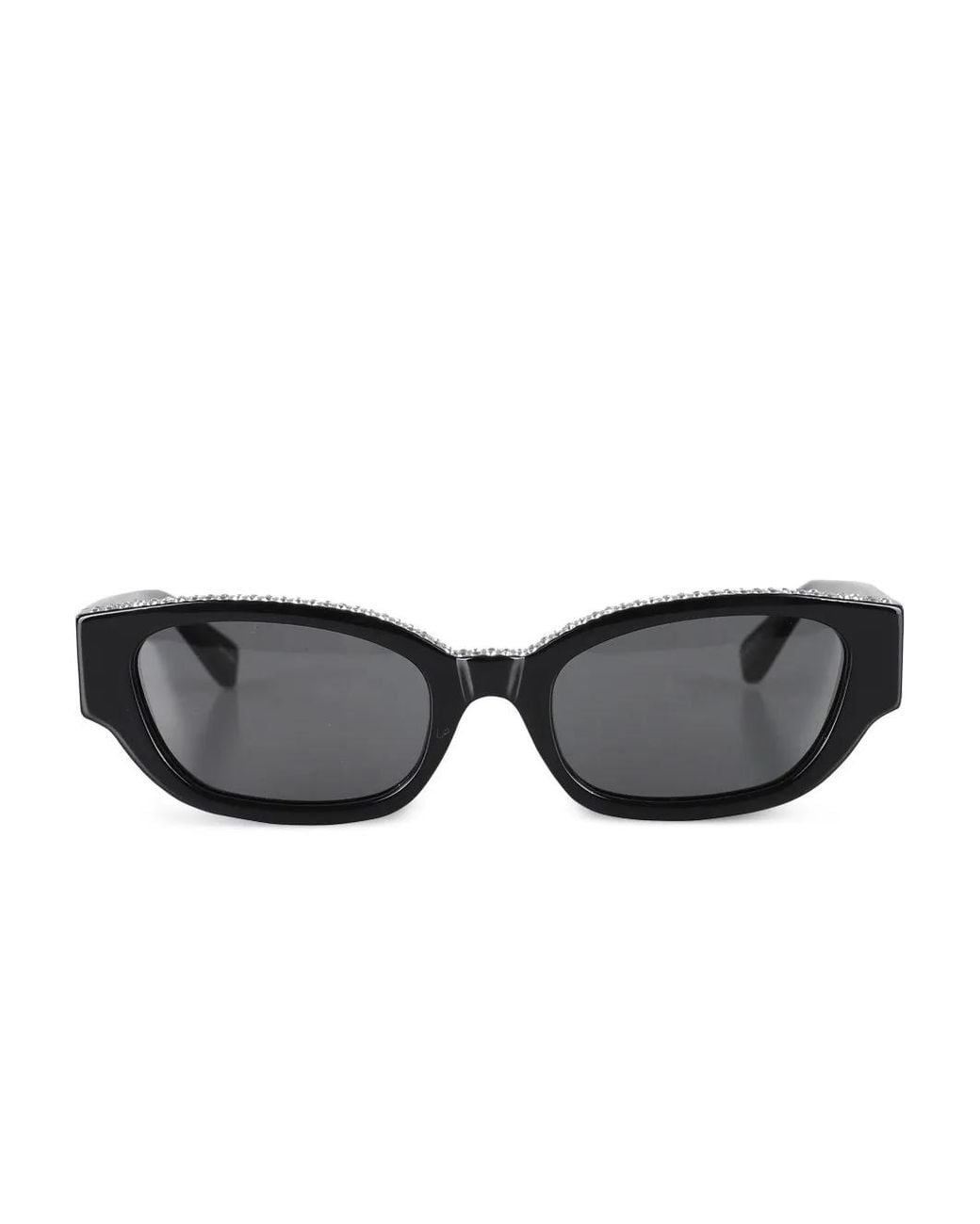 Magda Butrym Black Crystal Embellished Sunglasses