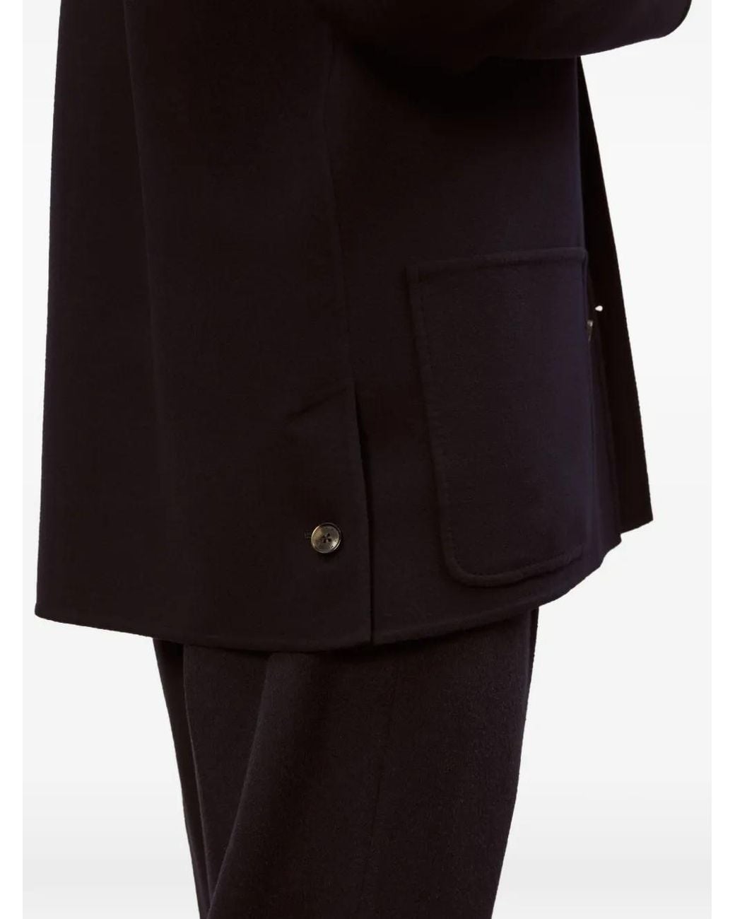 Umit Benan Blue Pitt Wool Jacket for men