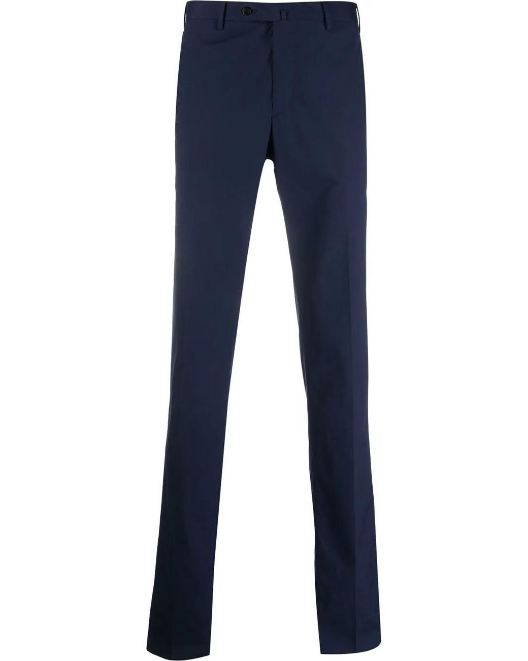 PT Torino Blue Straight-Leg Tailored Trousers for men