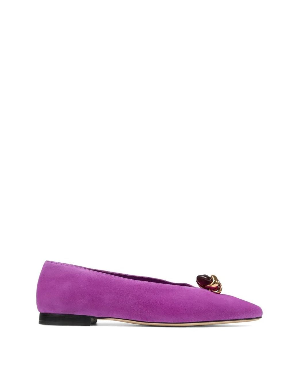 Jimmy Choo Purple Margot Orchid Suede Flats