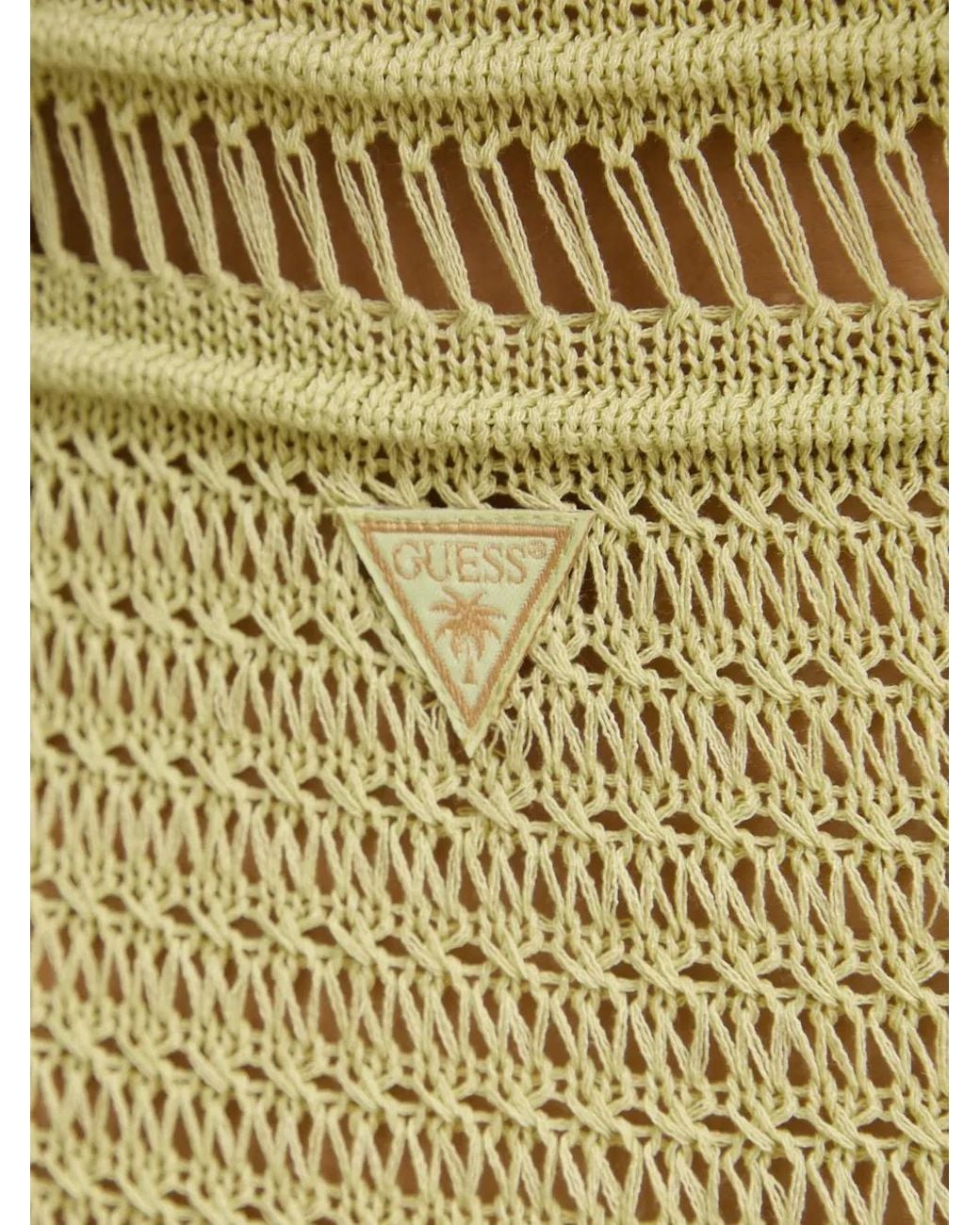 Guess Metallic Openwork Knitted Maxi Dress