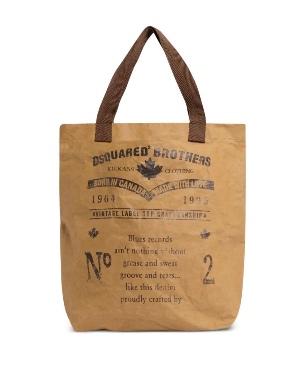 DSquared² Natural Retro Shopping Bag for men