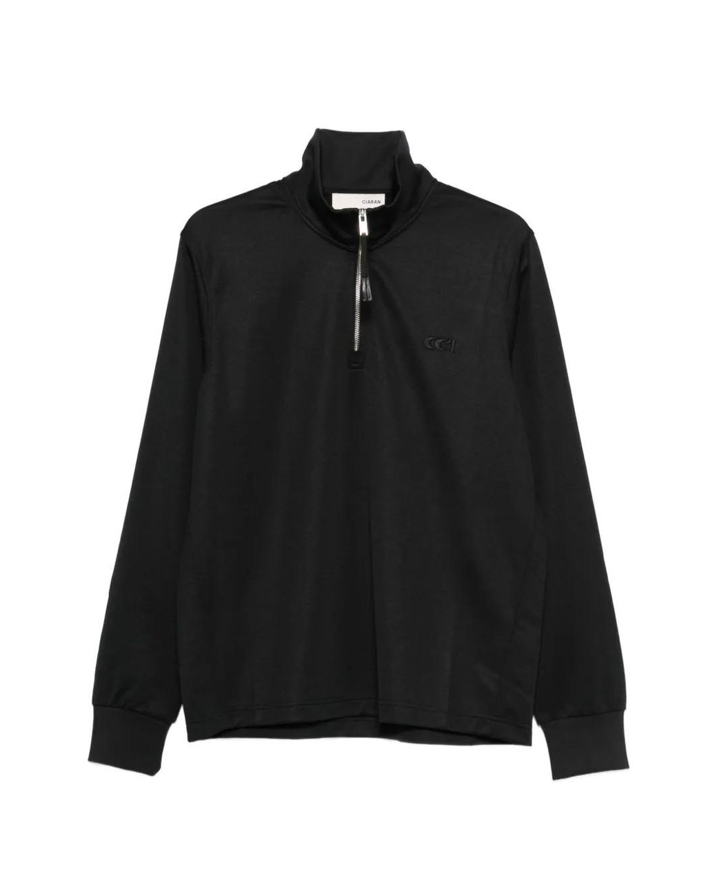 CIARAN Black Half-Zip Sweater for men