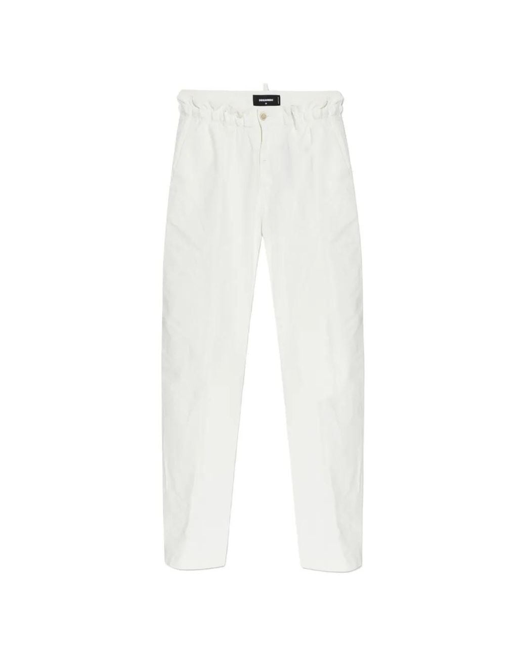 DSquared² White Pantalon Fuselé À Taille Élastiquée for men