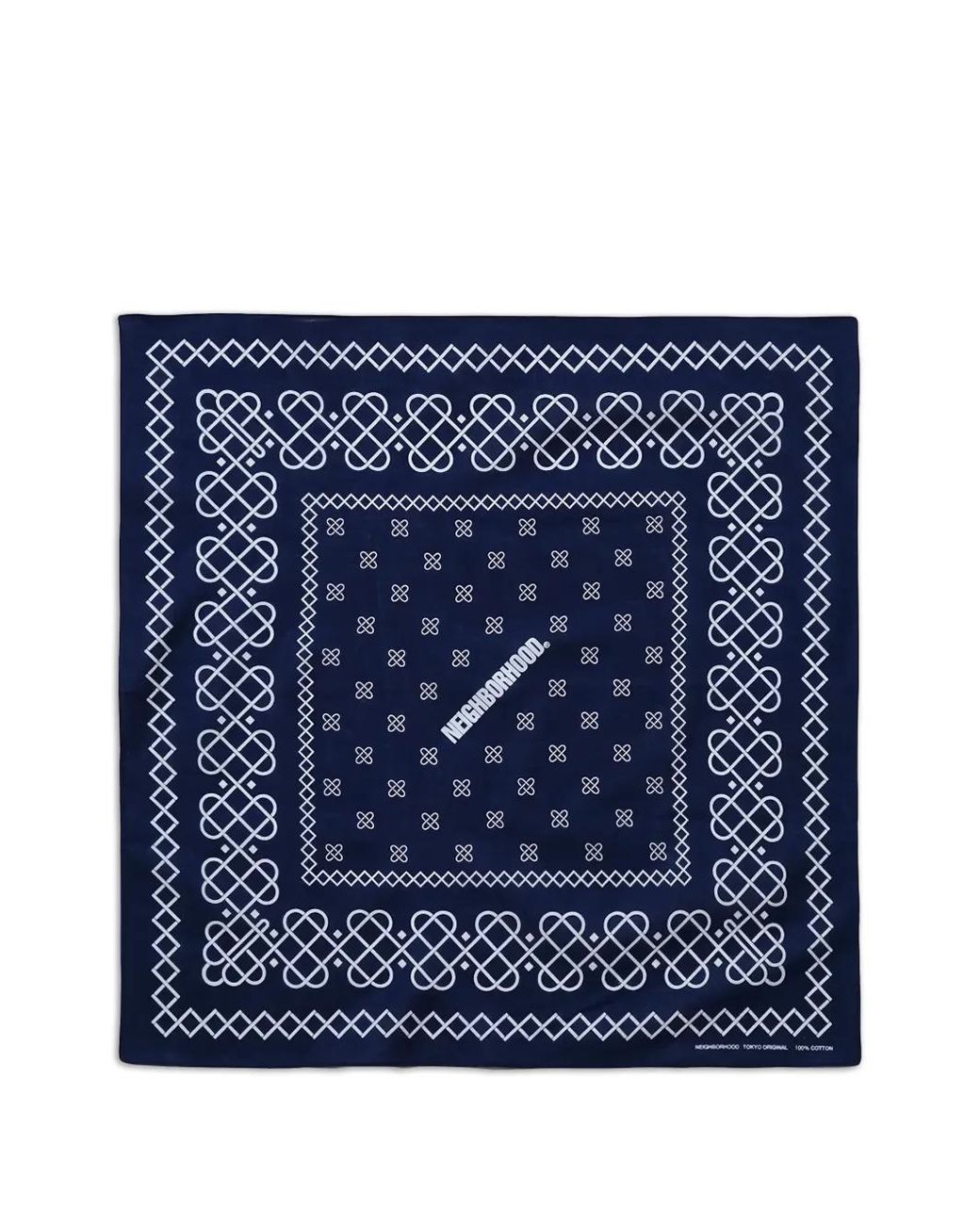 Neighborhood Blue Pattern Bandana for men