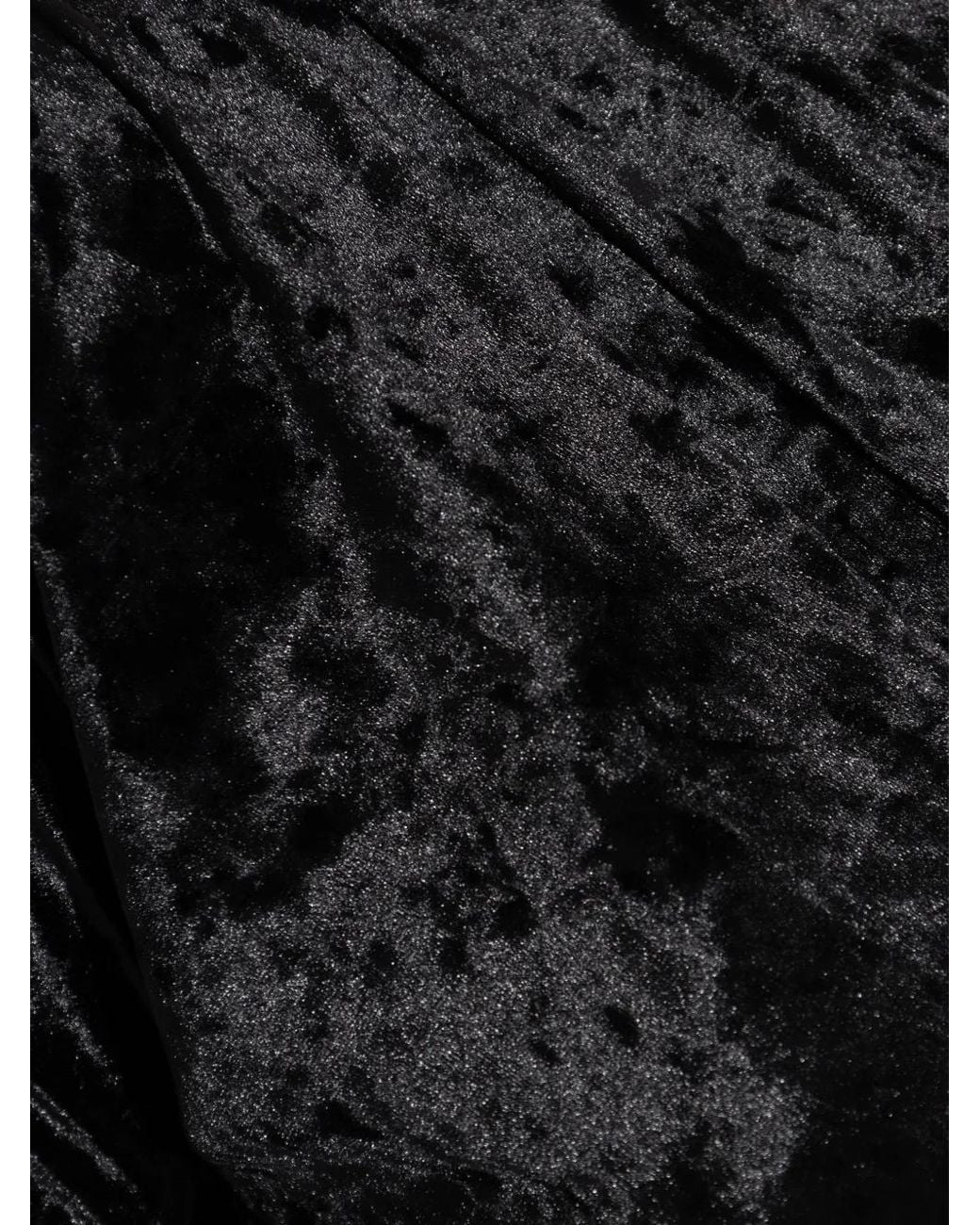Ganni Black Velvet Dress With Draping