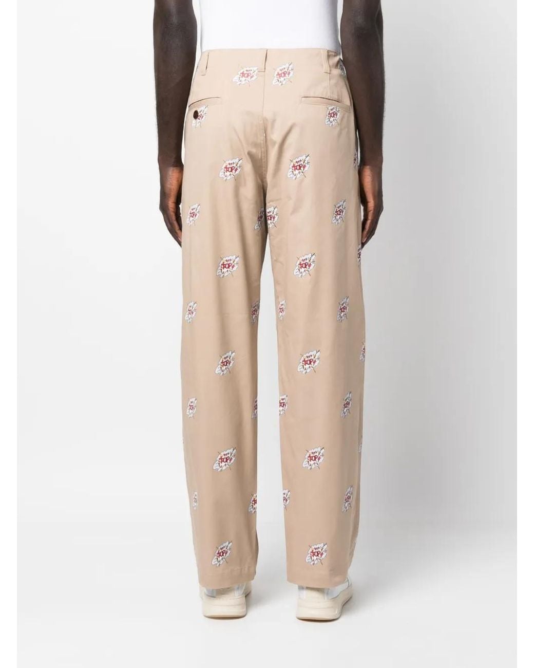 Junya Watanabe Natural X Roy Lichtenstein Cotton Chino Trousers for men