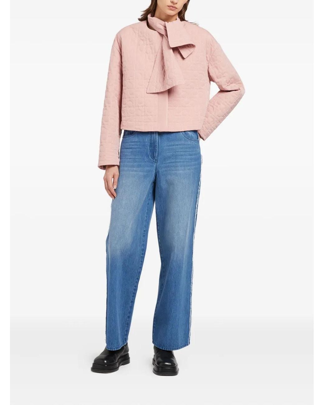 Ports 1961 Pink Tie-Neck Jacket