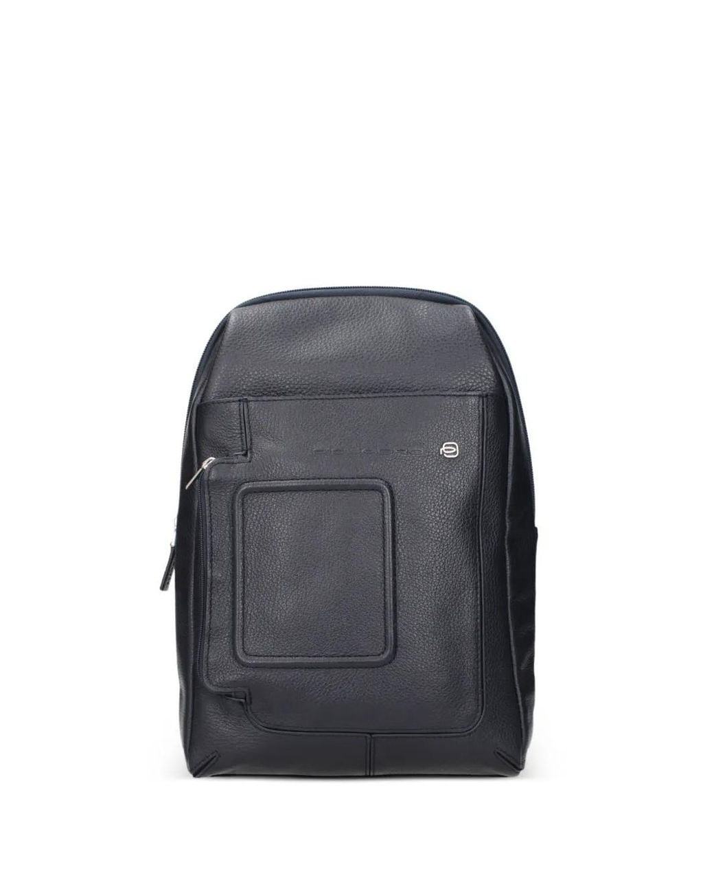 Piquadro Gray Pebbled Leather Cross Body Bag for men