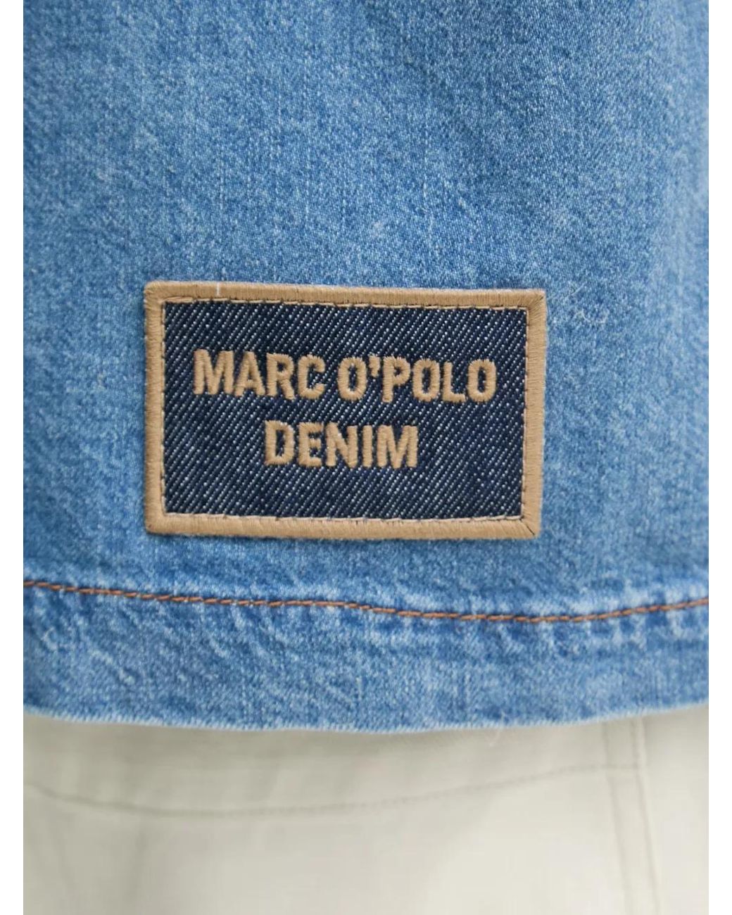 Marc O' Polo Blue Patch-Pocket Short-Sleeved Shirt for men