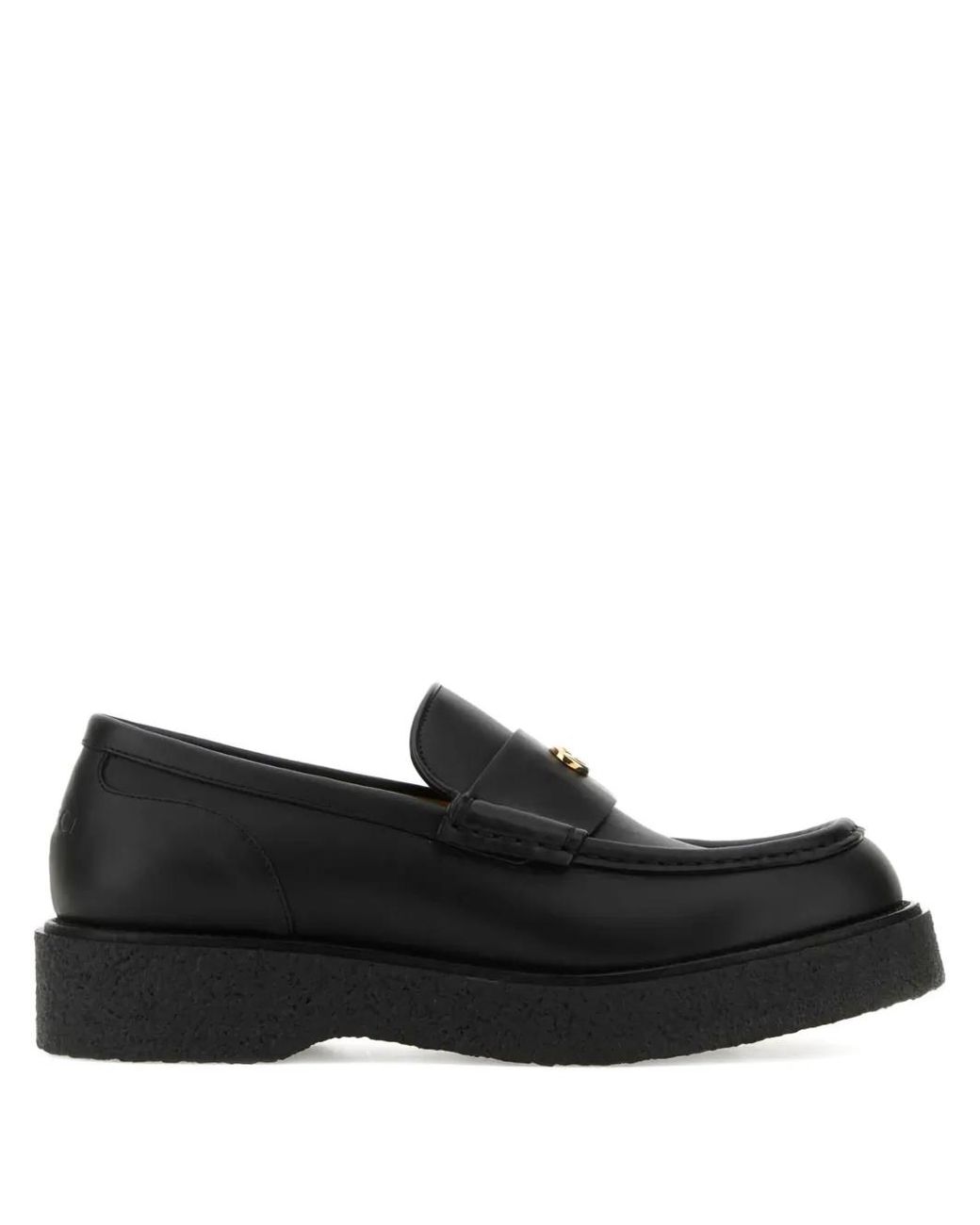 Gucci Black Menen Interlocking G-Plaque Loafers for men
