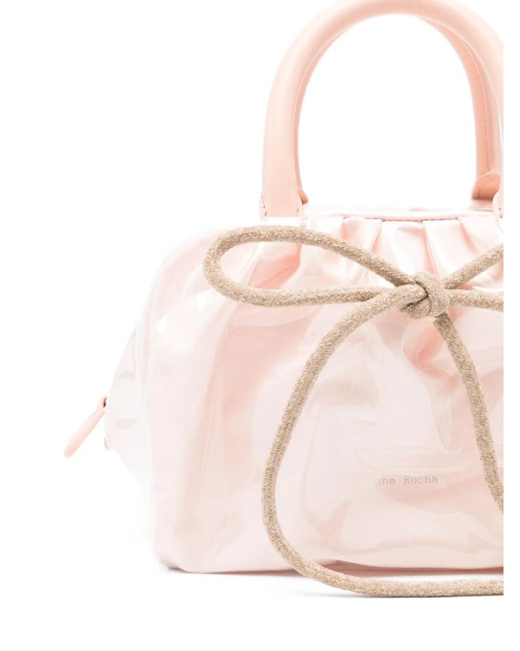 Simone Rocha Pink Mini Gathered Bow Tote Bag