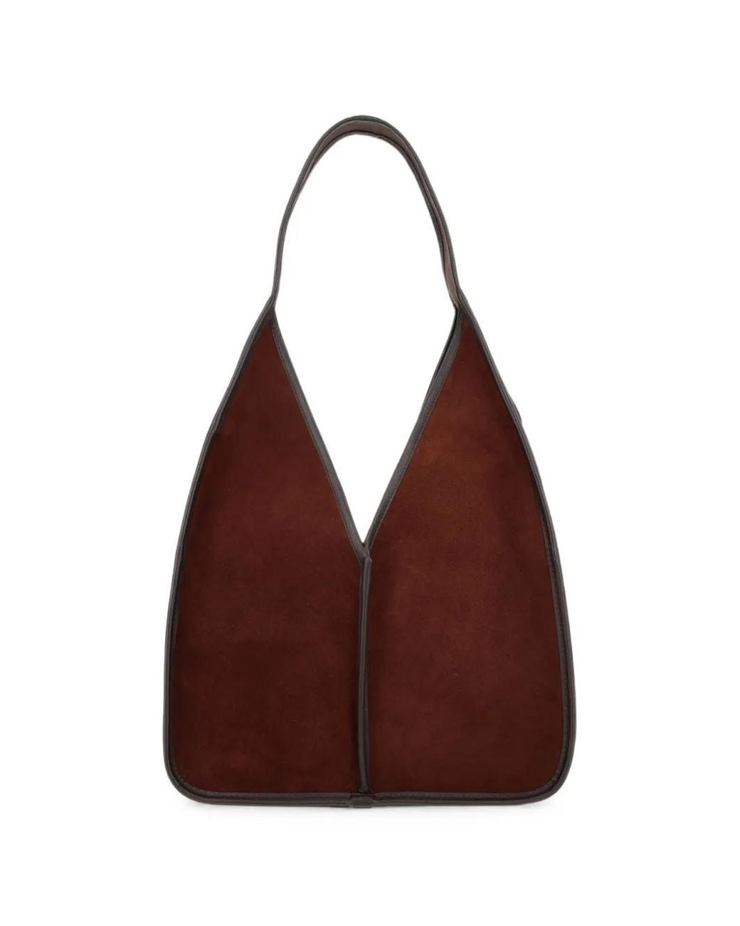 Hereu Purple Hobo Suede-Panel Shoulder Bag